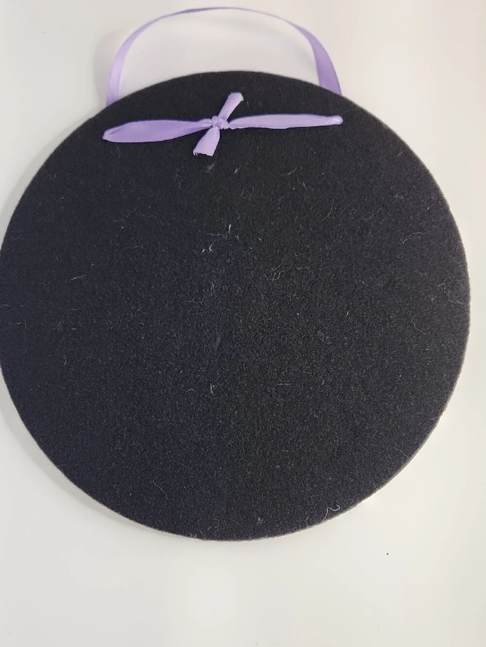 Hand Crafted Painted Purple Abstract Round Wall Mirror - Decorative Home Accent